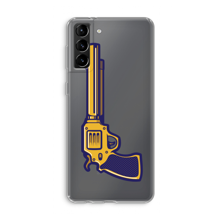 Pew Pew Pew: Samsung Galaxy S21 Plus Transparant Hoesje