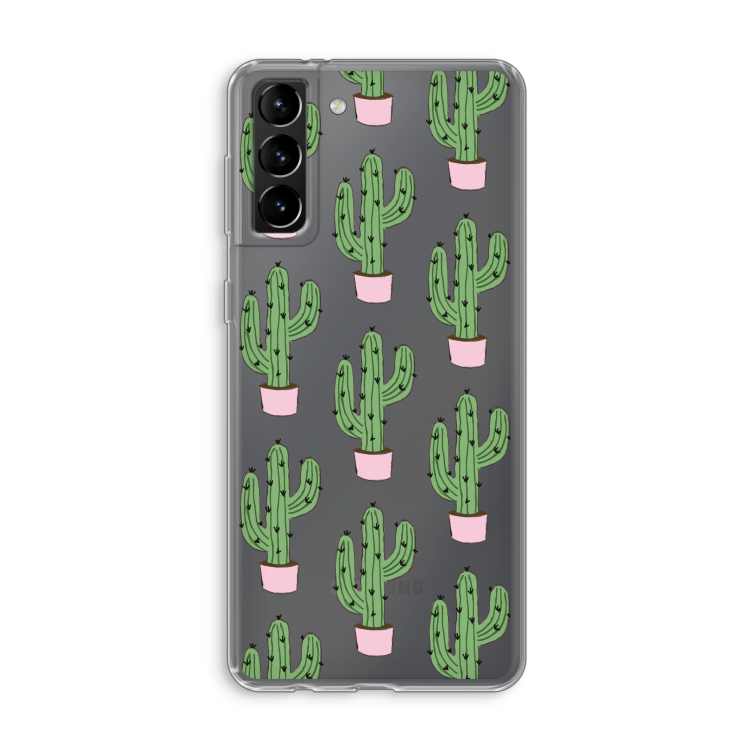 Cactus Lover: Samsung Galaxy S21 Plus Transparant Hoesje