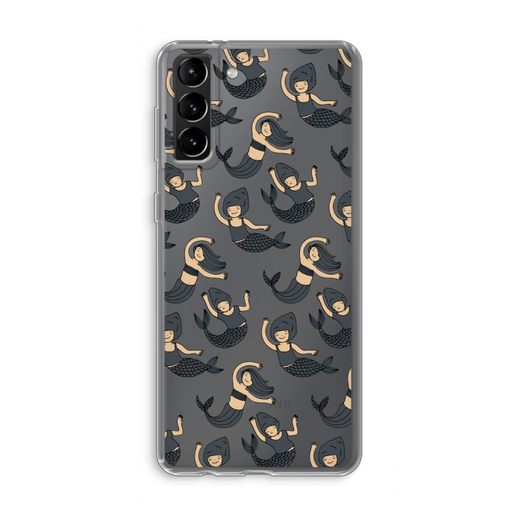 Zeemeermin: Samsung Galaxy S21 Plus Transparant Hoesje