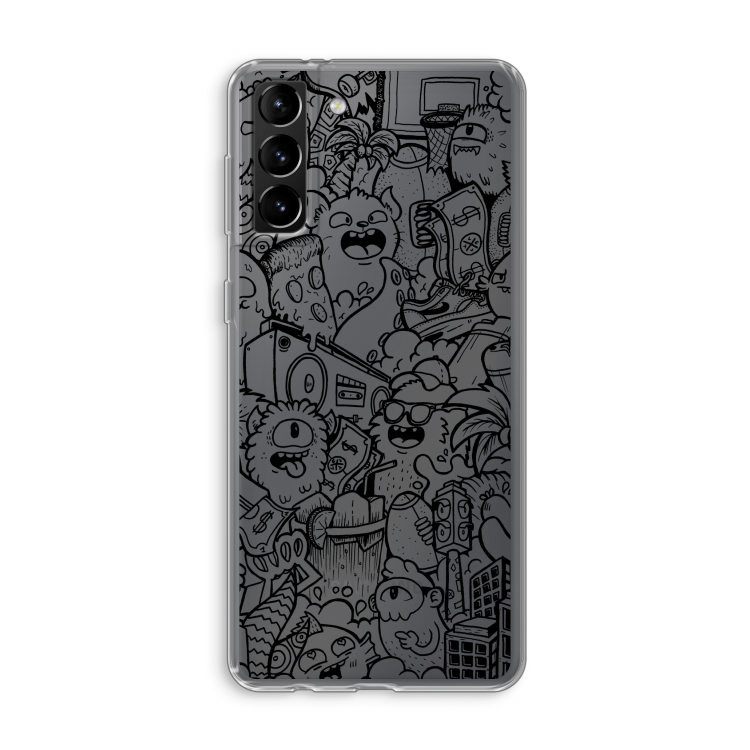 Vexx Black City : Samsung Galaxy S21 Plus Transparant Hoesje