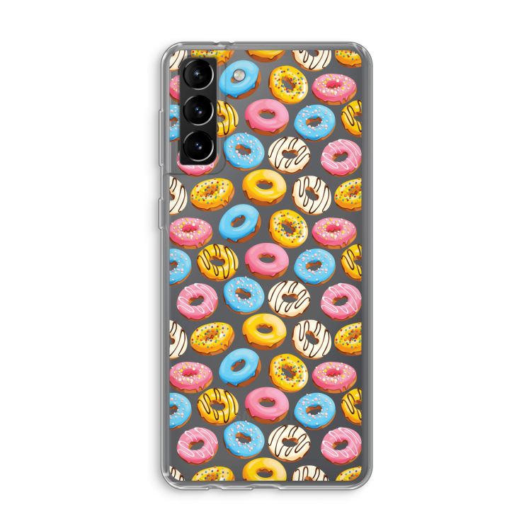 Pink donuts: Samsung Galaxy S21 Plus Transparant Hoesje