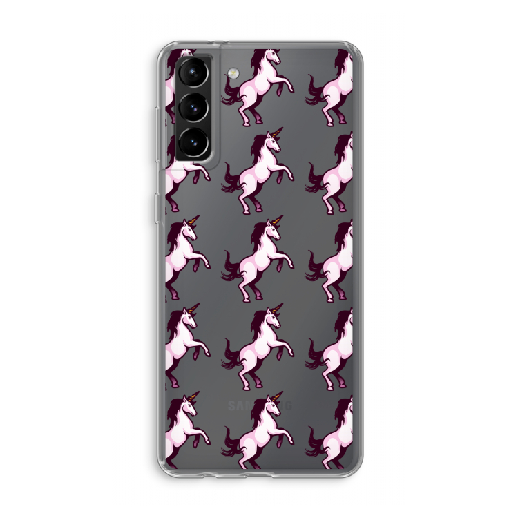 Musketon Unicorn: Samsung Galaxy S21 Plus Transparant Hoesje
