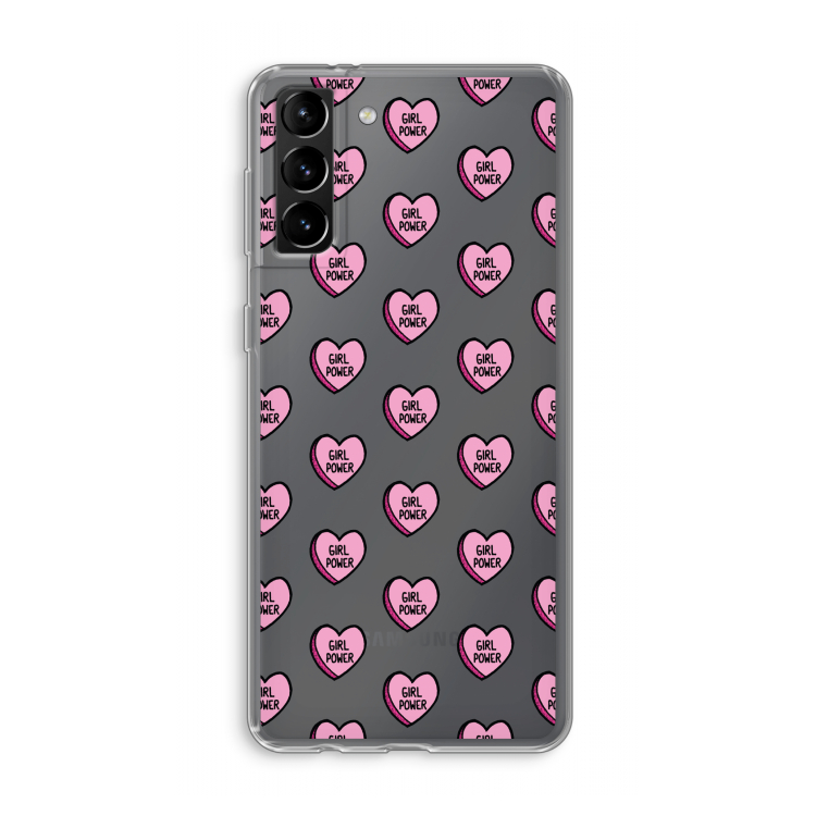GIRL POWER: Samsung Galaxy S21 Plus Transparant Hoesje