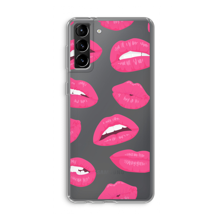 Bite my lip: Samsung Galaxy S21 Plus Transparant Hoesje