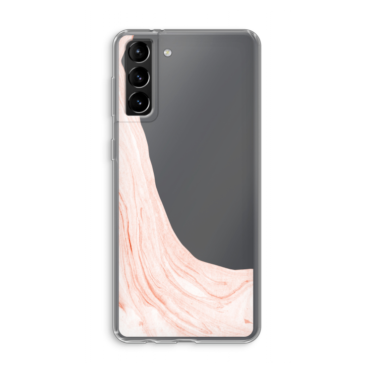 Peach bath: Samsung Galaxy S21 Plus Transparant Hoesje