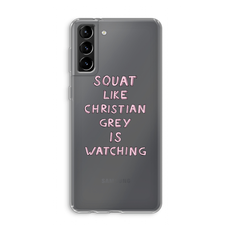Christian Grey: Samsung Galaxy S21 Plus Transparant Hoesje
