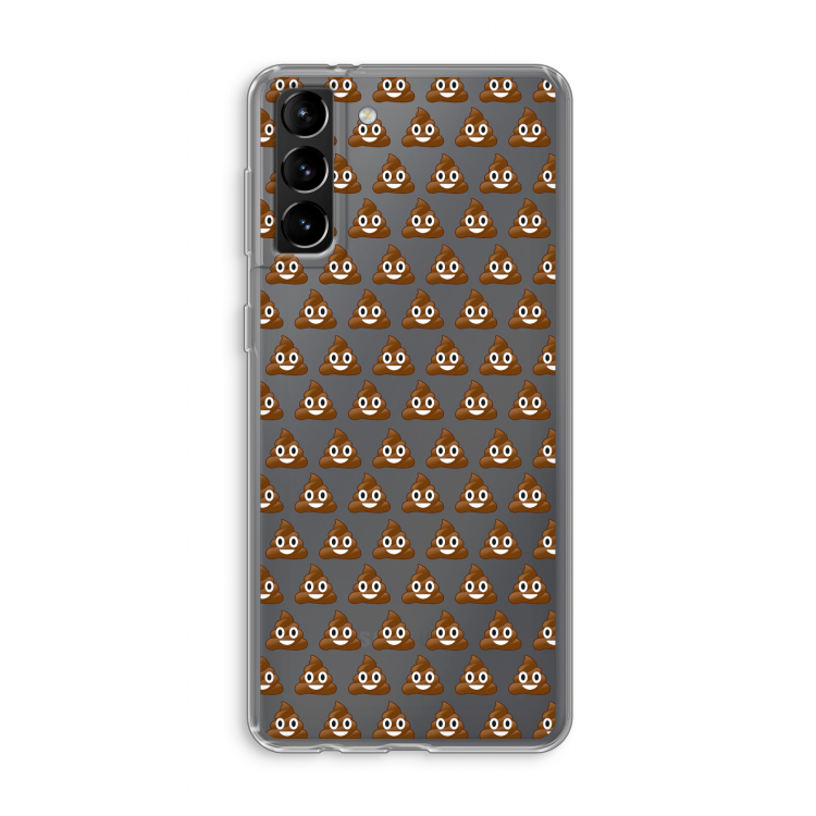 Poop emoji: Samsung Galaxy S21 Plus Transparant Hoesje