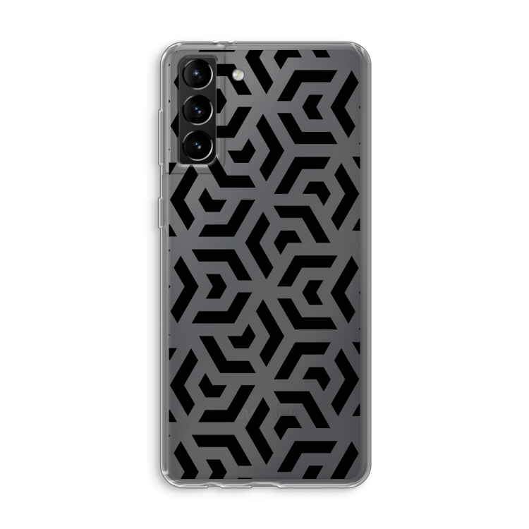 Crazy pattern: Samsung Galaxy S21 Plus Transparant Hoesje