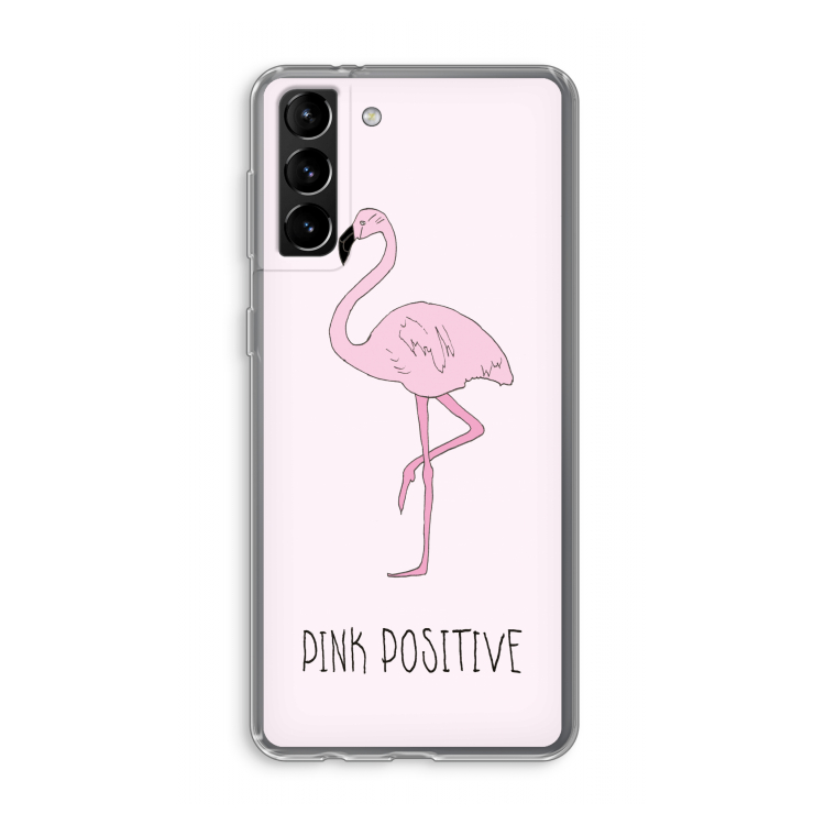 Pink positive: Samsung Galaxy S21 Plus Transparant Hoesje