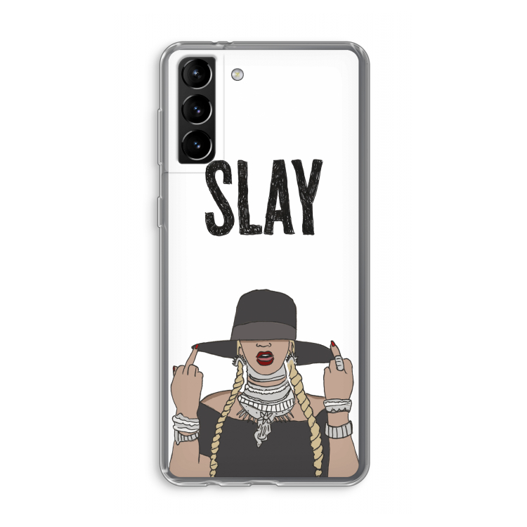 Slay All Day: Samsung Galaxy S21 Plus Transparant Hoesje