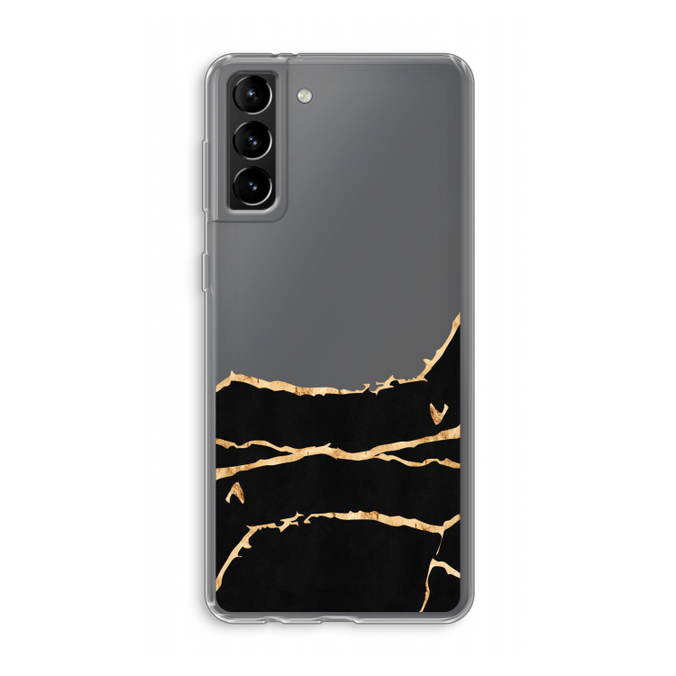 Gouden marmer: Samsung Galaxy S21 Plus Transparant Hoesje
