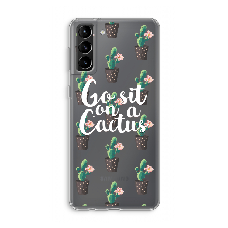 Cactus quote: Samsung Galaxy S21 Plus Transparant Hoesje