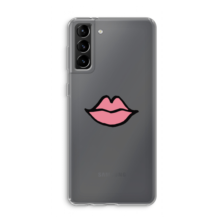 Kusje: Samsung Galaxy S21 Plus Transparant Hoesje