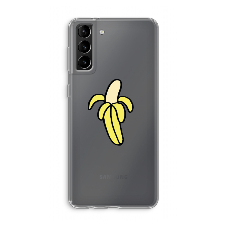 Banana: Samsung Galaxy S21 Plus Transparant Hoesje
