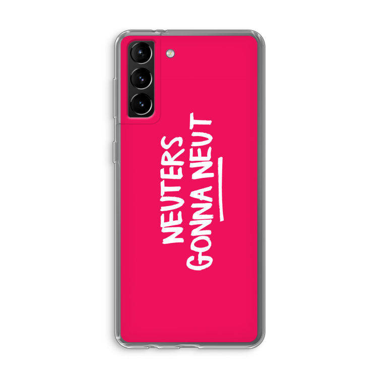 Neuters (roze): Samsung Galaxy S21 Plus Transparant Hoesje