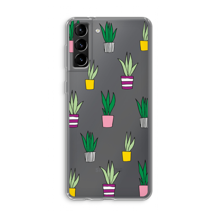Sanseveria: Samsung Galaxy S21 Plus Transparant Hoesje