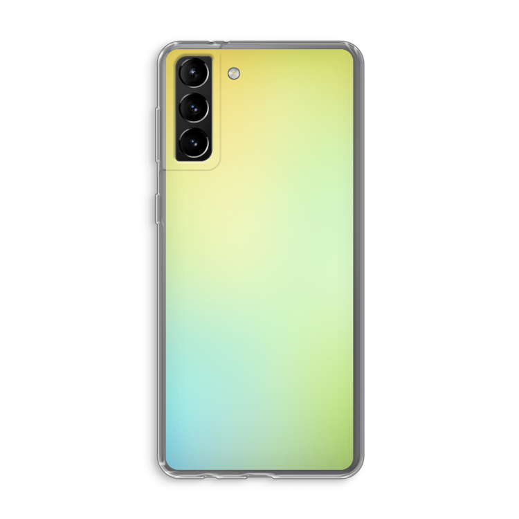 Minty mist pastel: Samsung Galaxy S21 Plus Transparant Hoesje