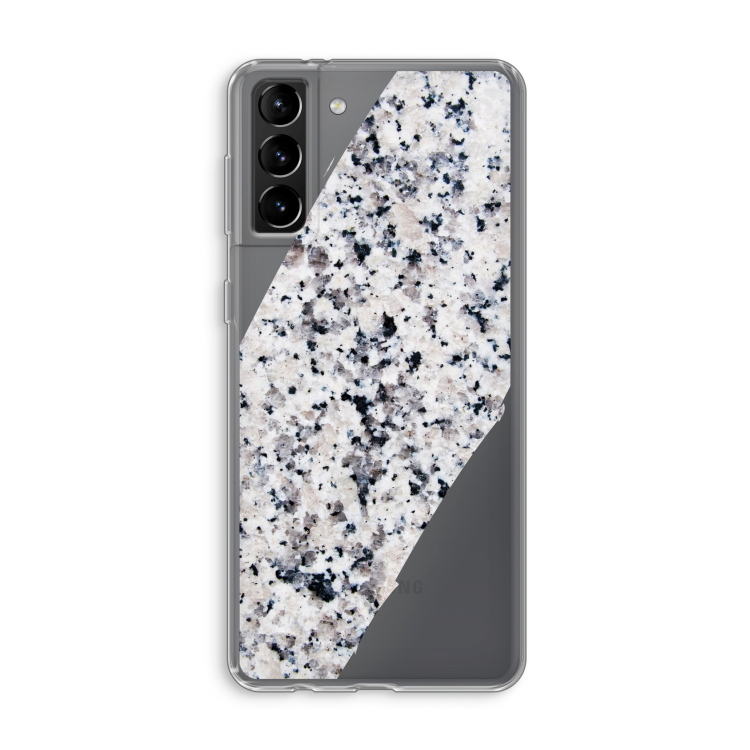 Gespikkelde marmer: Samsung Galaxy S21 Plus Transparant Hoesje