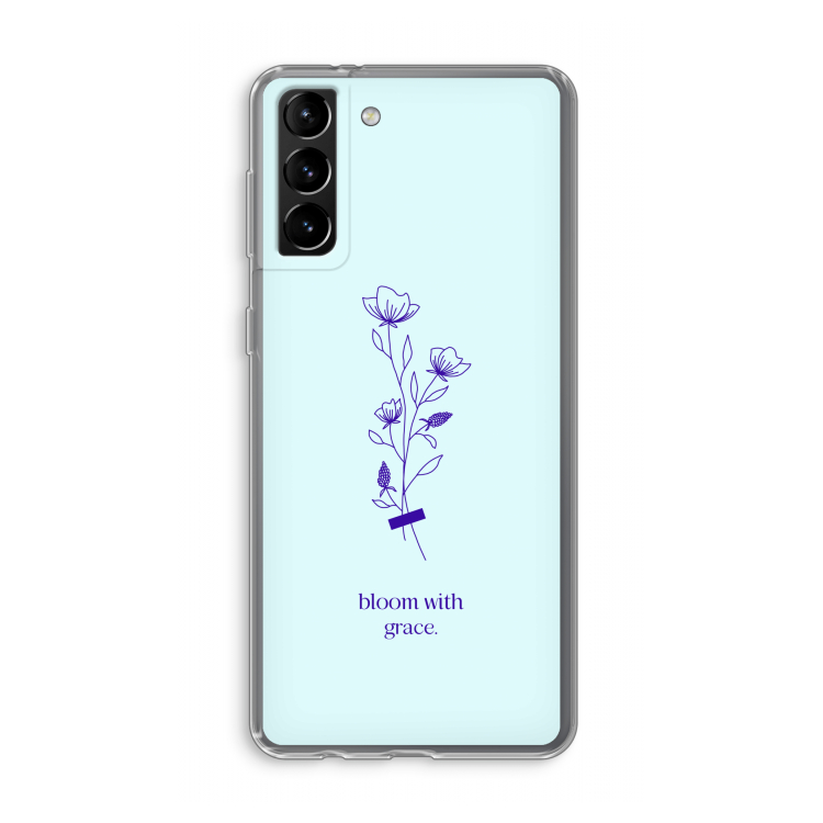 Bloom with grace: Samsung Galaxy S21 Plus Transparant Hoesje