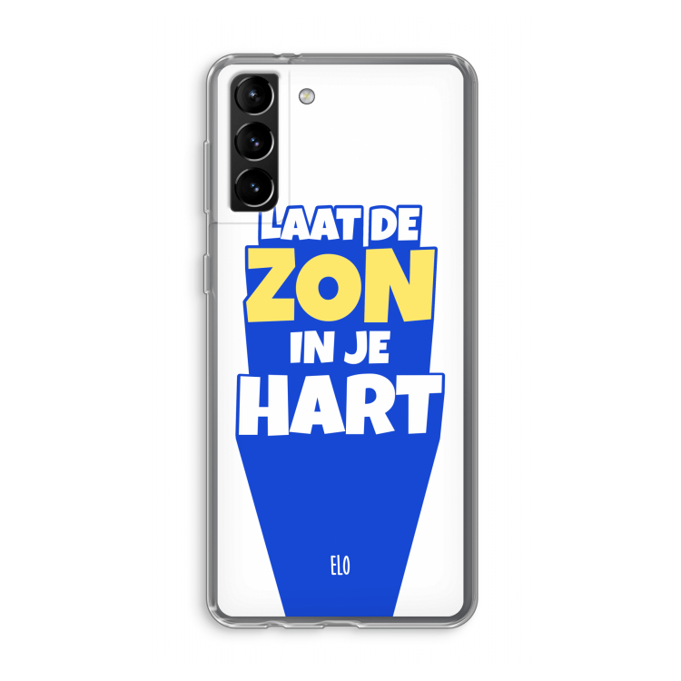 Laat de zon in je hart: Samsung Galaxy S21 Plus Transparant Hoesje