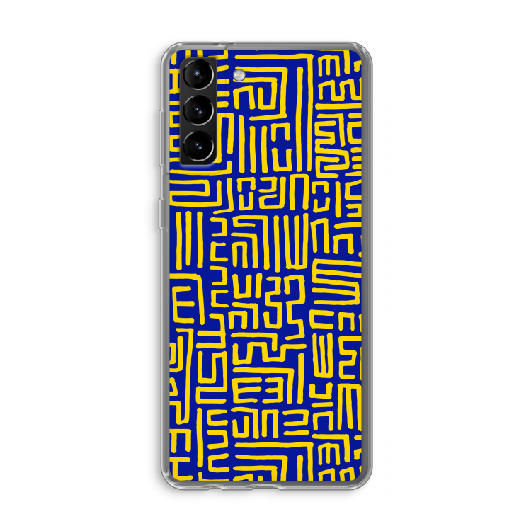 Majorelle Blue Print: Samsung Galaxy S21 Plus Transparant Hoesje