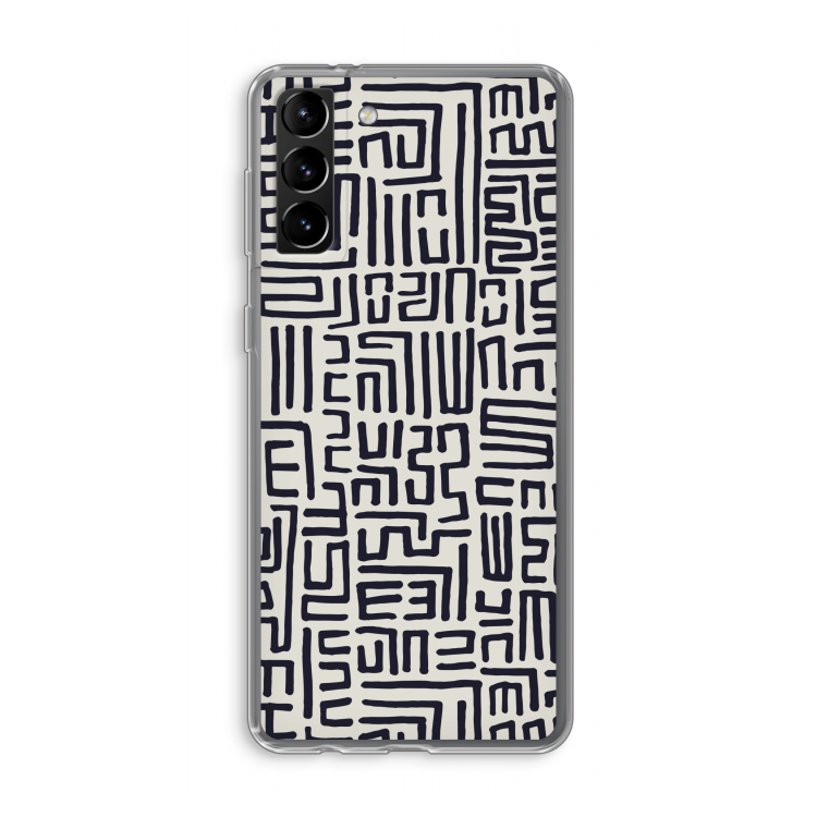 Moroccan Print: Samsung Galaxy S21 Plus Transparant Hoesje