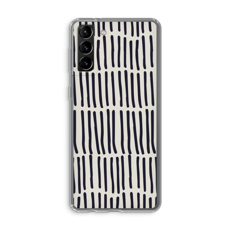 Moroccan stripes: Samsung Galaxy S21 Plus Transparant Hoesje
