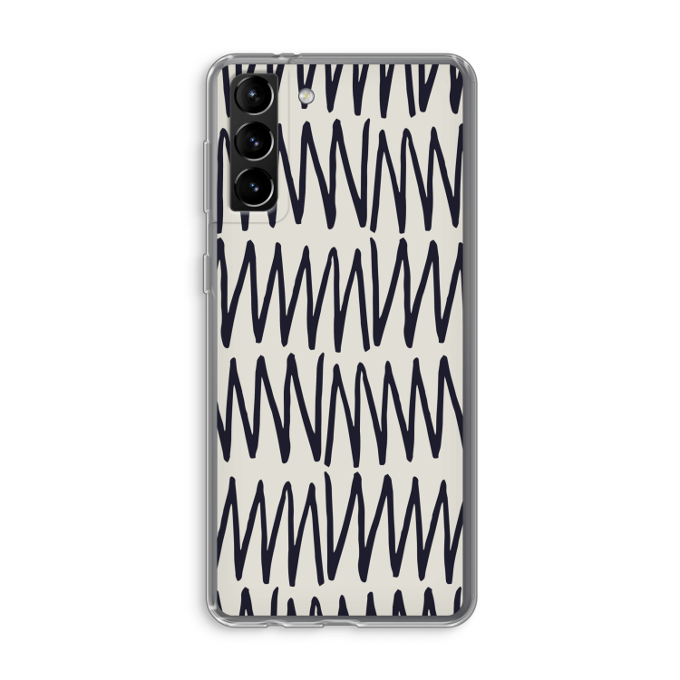 Marrakech Zigzag: Samsung Galaxy S21 Plus Transparant Hoesje