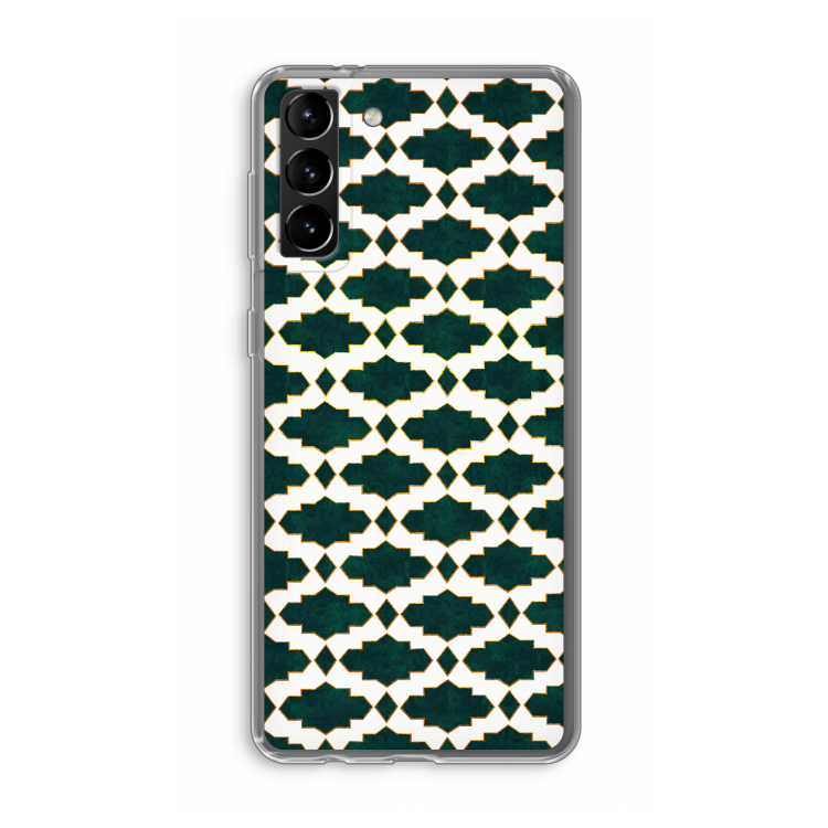 Moroccan tiles: Samsung Galaxy S21 Plus Transparant Hoesje