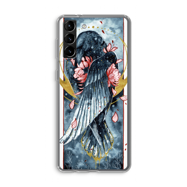 Golden Raven: Samsung Galaxy S21 Plus Transparant Hoesje