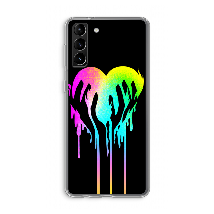 Hold My Heart: Samsung Galaxy S21 Plus Transparant Hoesje