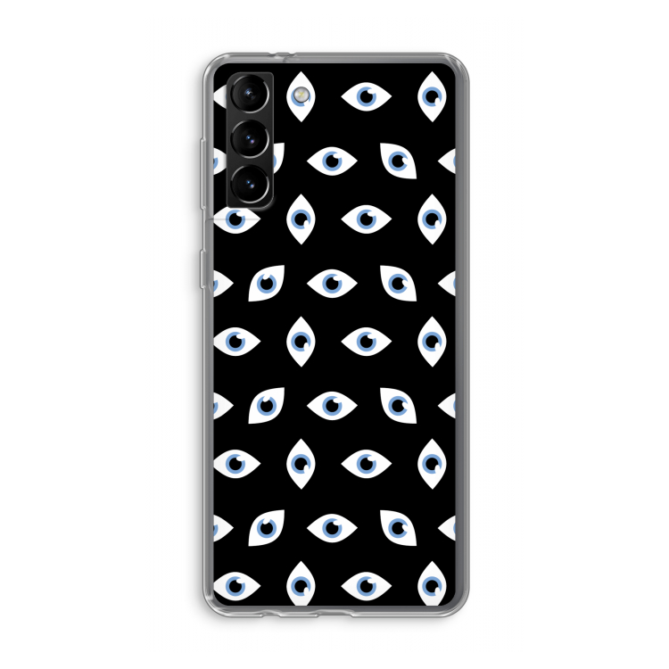 Eyes pattern: Samsung Galaxy S21 Plus Transparant Hoesje