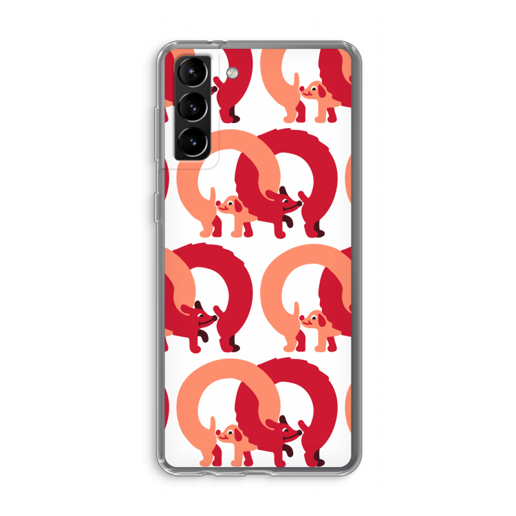 Dogs: Samsung Galaxy S21 Plus Transparant Hoesje