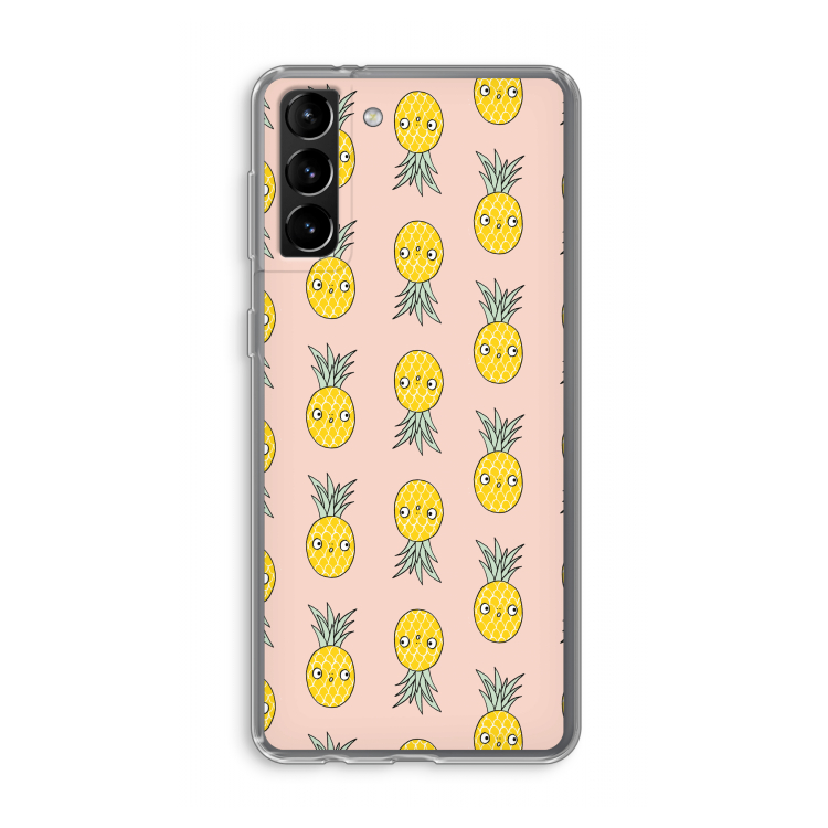 Ananas: Samsung Galaxy S21 Plus Transparant Hoesje