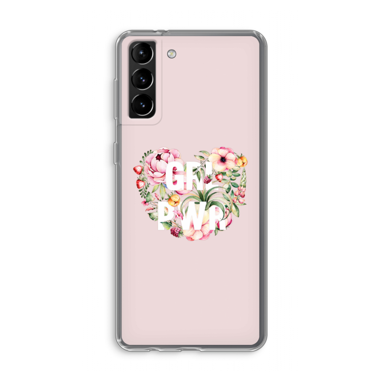 GRL PWR Flower: Samsung Galaxy S21 Plus Transparant Hoesje