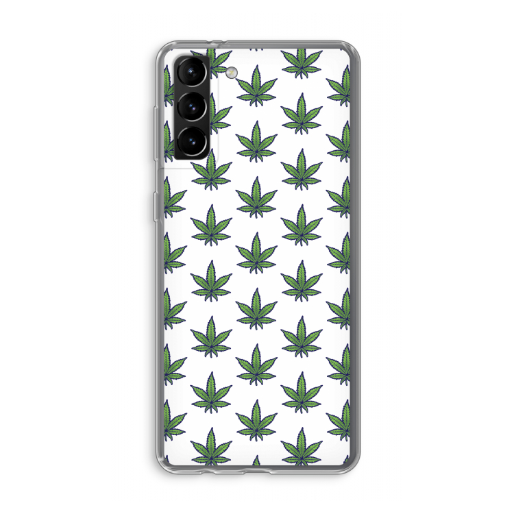 Weed: Samsung Galaxy S21 Plus Transparant Hoesje