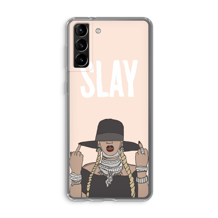 Slay All Day: Samsung Galaxy S21 Plus Transparant Hoesje