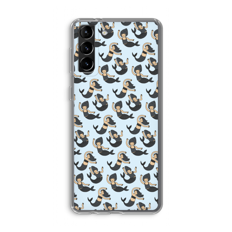 Zeemeermin: Samsung Galaxy S21 Plus Transparant Hoesje