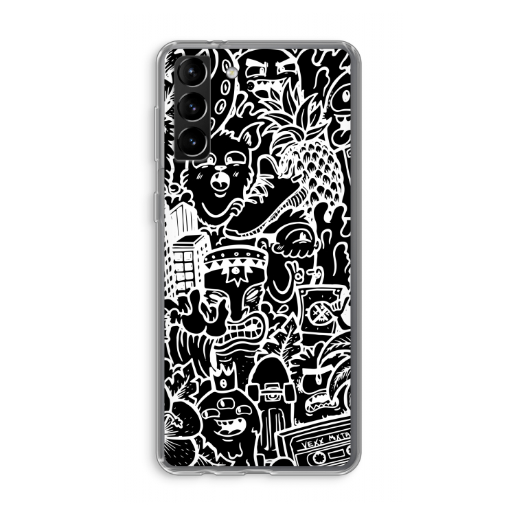 Vexx Black Mixtape: Samsung Galaxy S21 Plus Transparant Hoesje