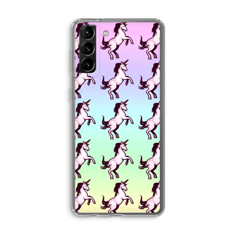 Musketon Unicorn: Samsung Galaxy S21 Plus Transparant Hoesje