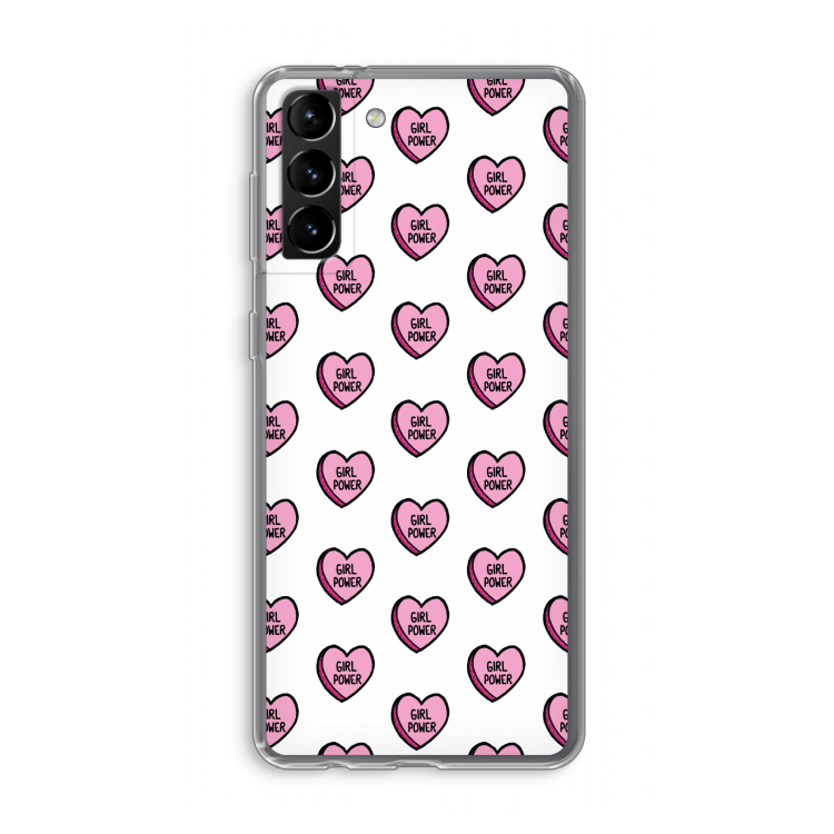 GIRL POWER: Samsung Galaxy S21 Plus Transparant Hoesje