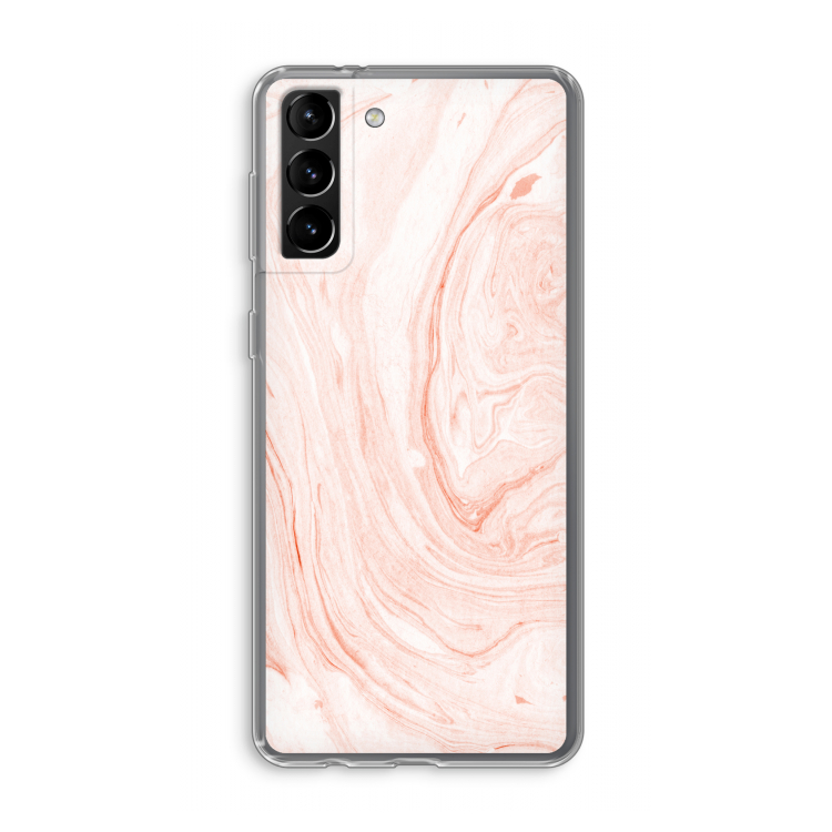 Peach bath: Samsung Galaxy S21 Plus Transparant Hoesje