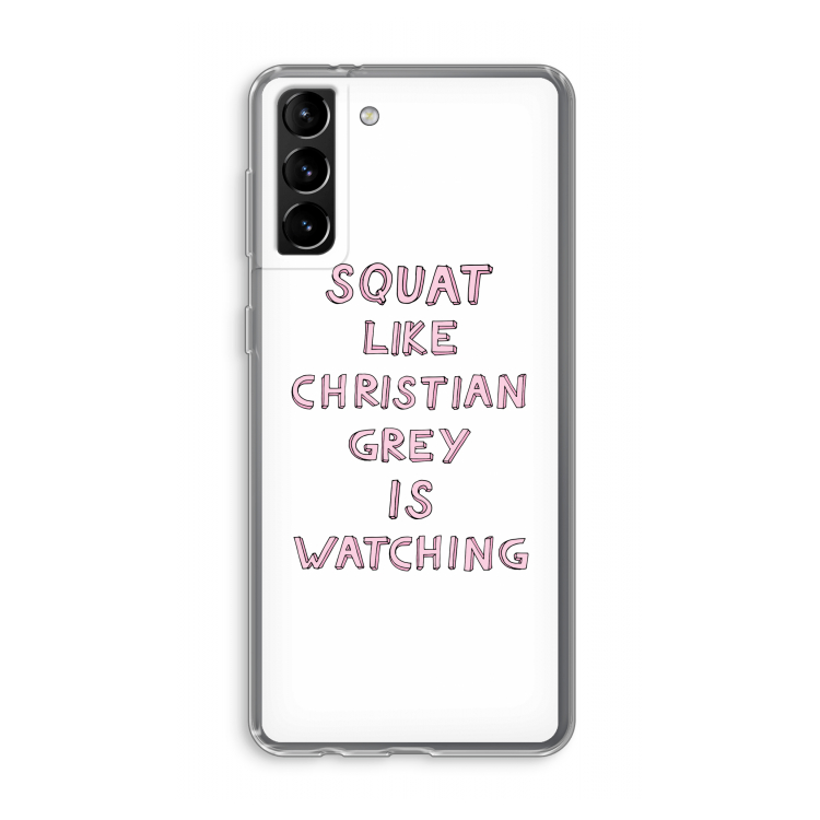 Christian Grey: Samsung Galaxy S21 Plus Transparant Hoesje
