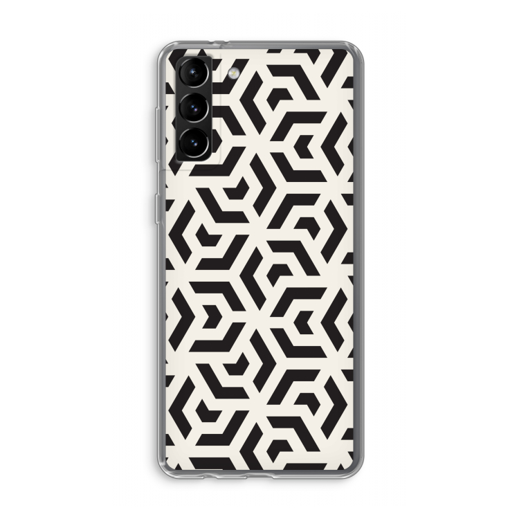 Crazy pattern: Samsung Galaxy S21 Plus Transparant Hoesje