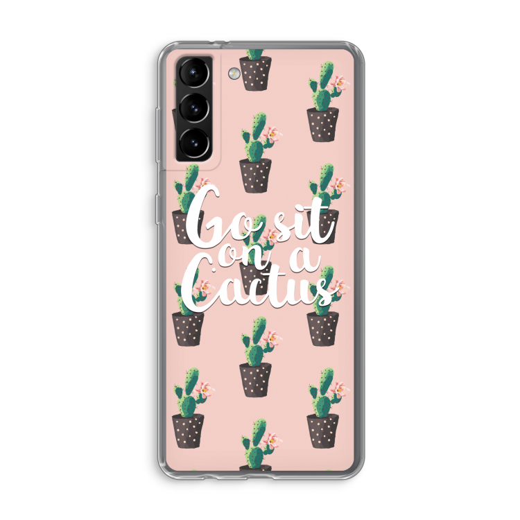 Cactus quote: Samsung Galaxy S21 Plus Transparant Hoesje