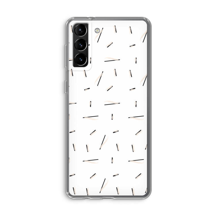 Hipster stripes: Samsung Galaxy S21 Plus Transparant Hoesje