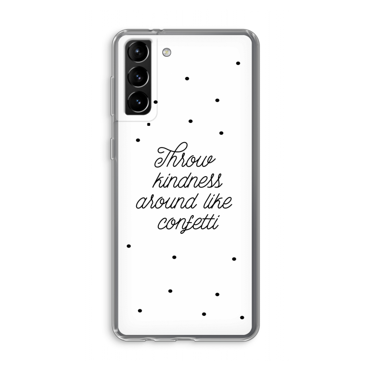 Confetti: Samsung Galaxy S21 Plus Transparant Hoesje