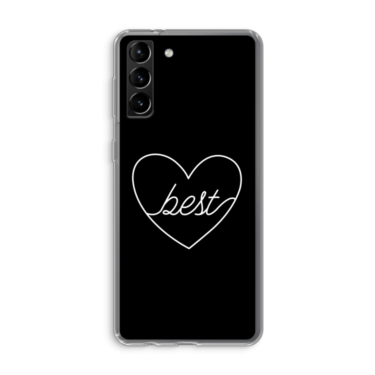 Best heart black: Samsung Galaxy S21 Plus Transparant Hoesje