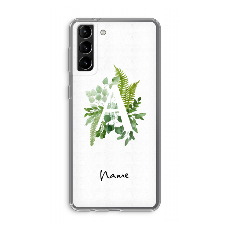 Green Brush: Samsung Galaxy S21 Plus Transparant Hoesje