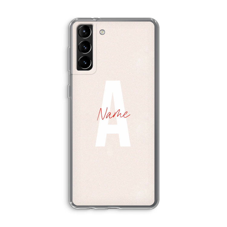 Strawberry Milkshake: Samsung Galaxy S21 Plus Transparant Hoesje